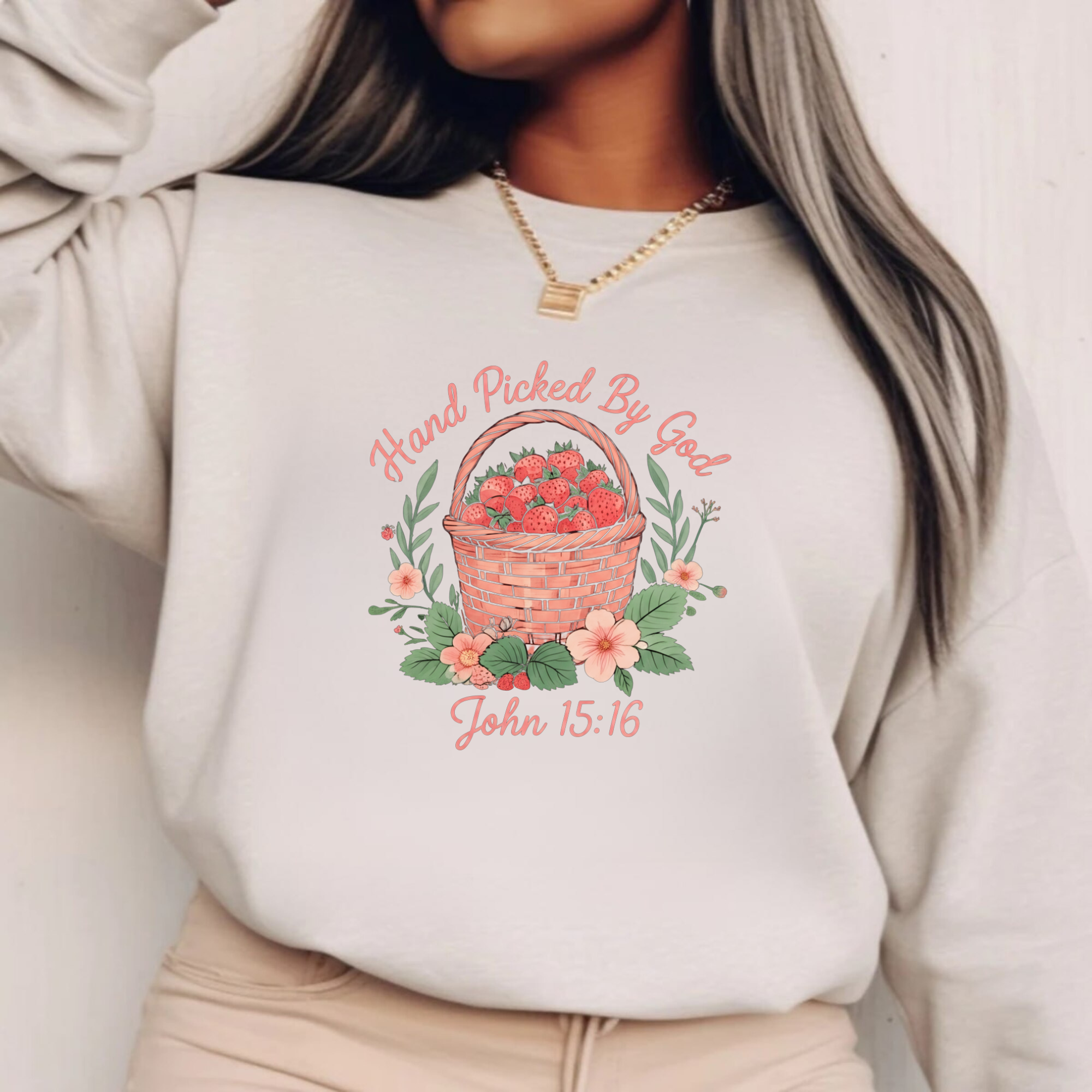 Handpicked by God Strawberry Sweatshirt