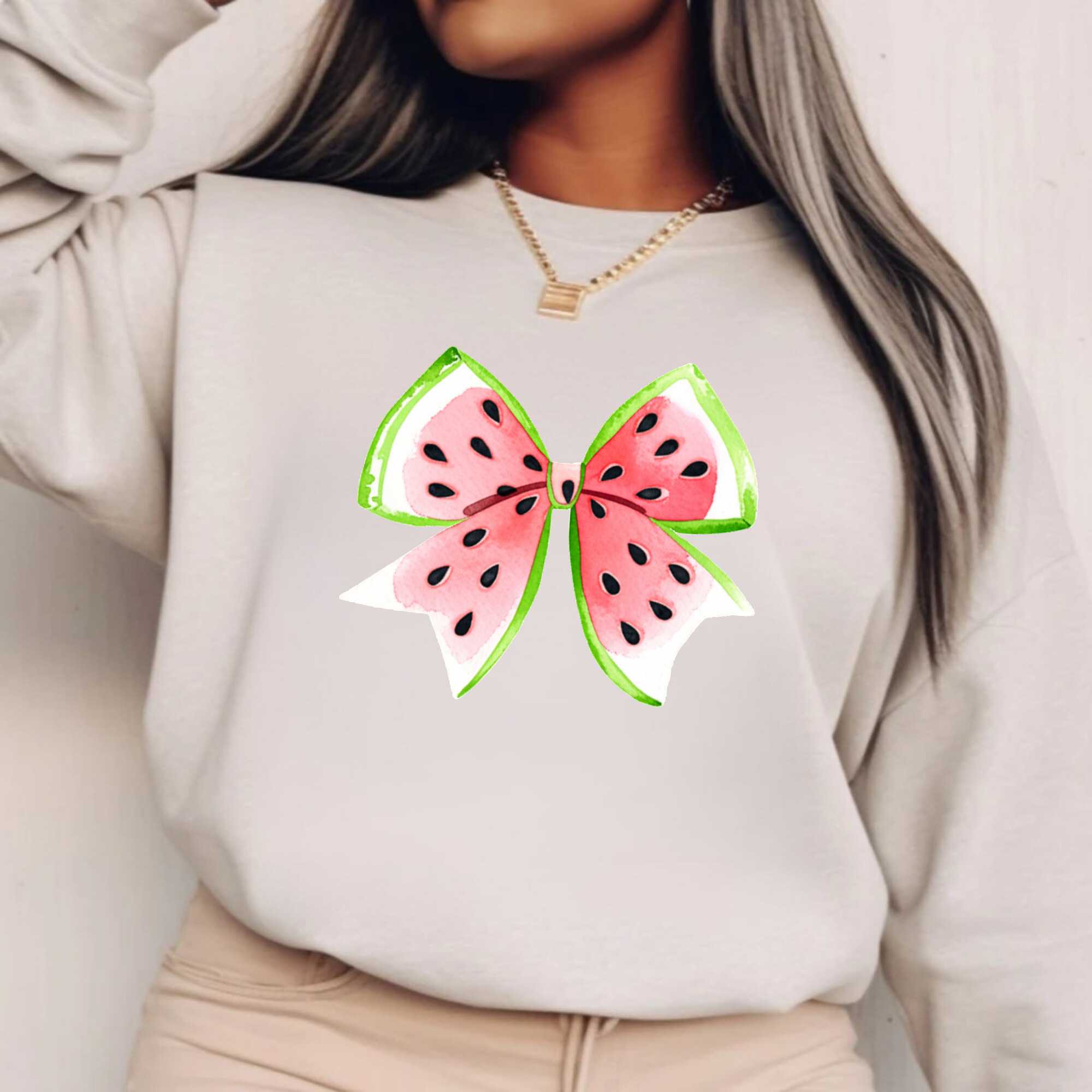 Watermelon Bow Sweatshirt