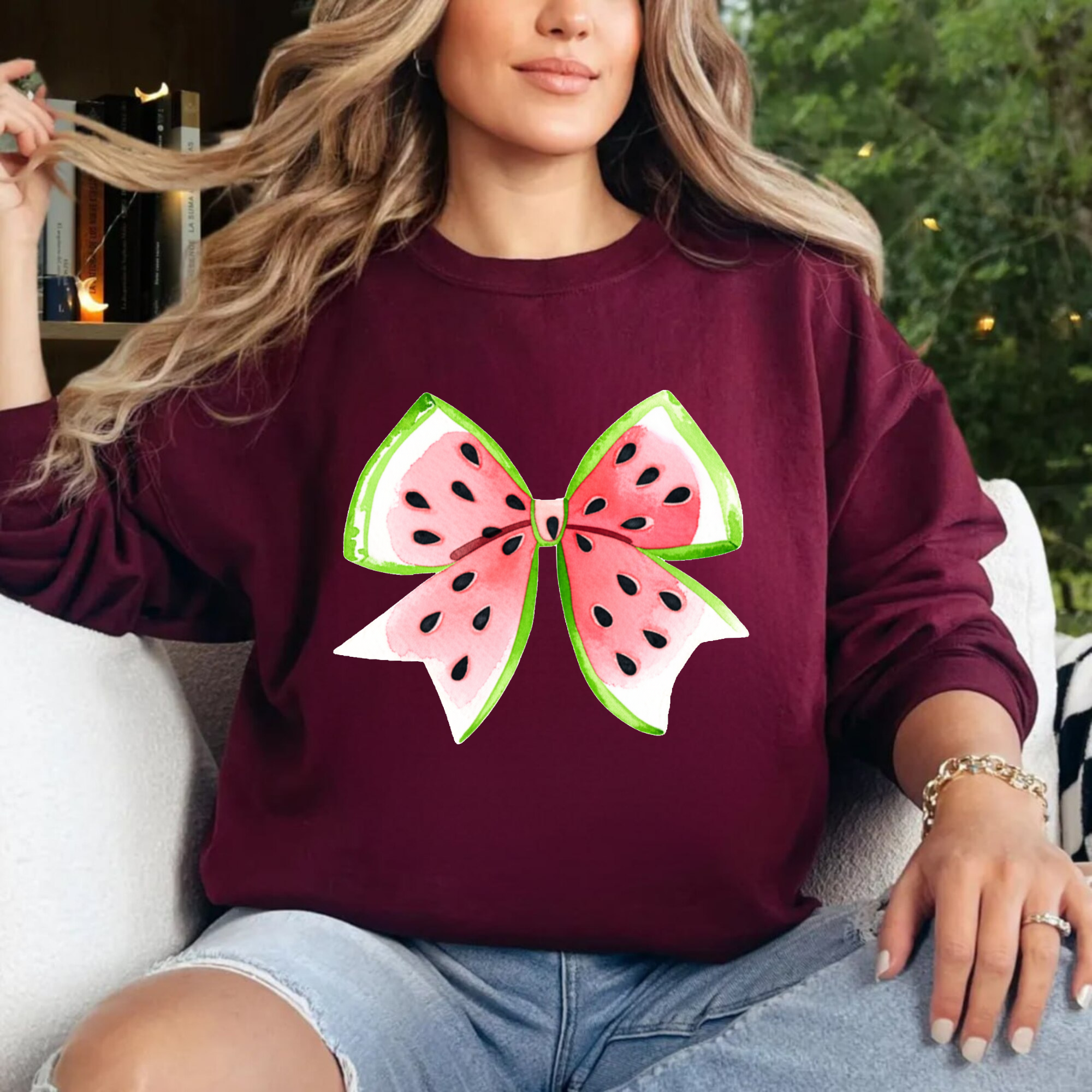 Watermelon Bow Sweatshirt