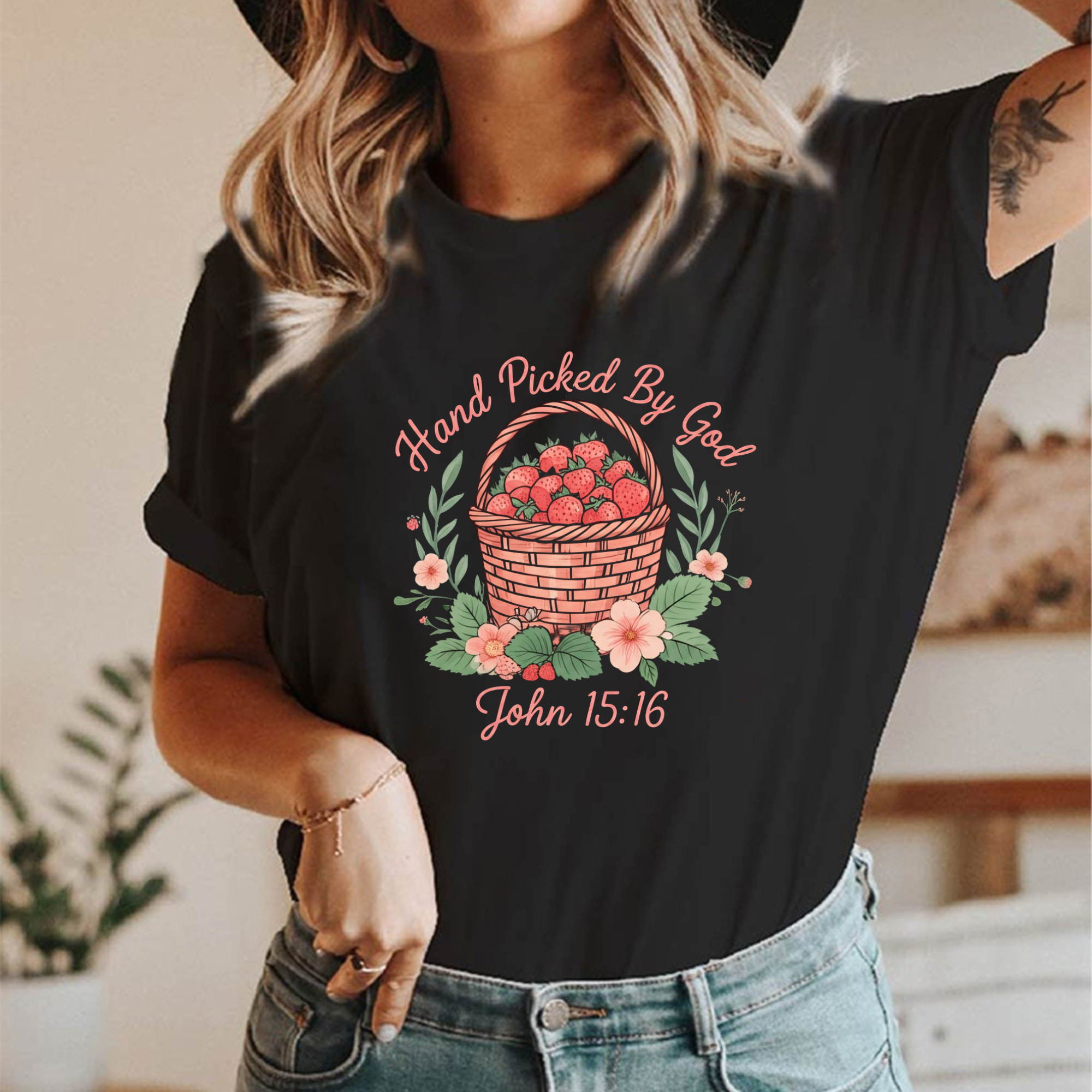 Handpicked By God Strawberry T-shirt