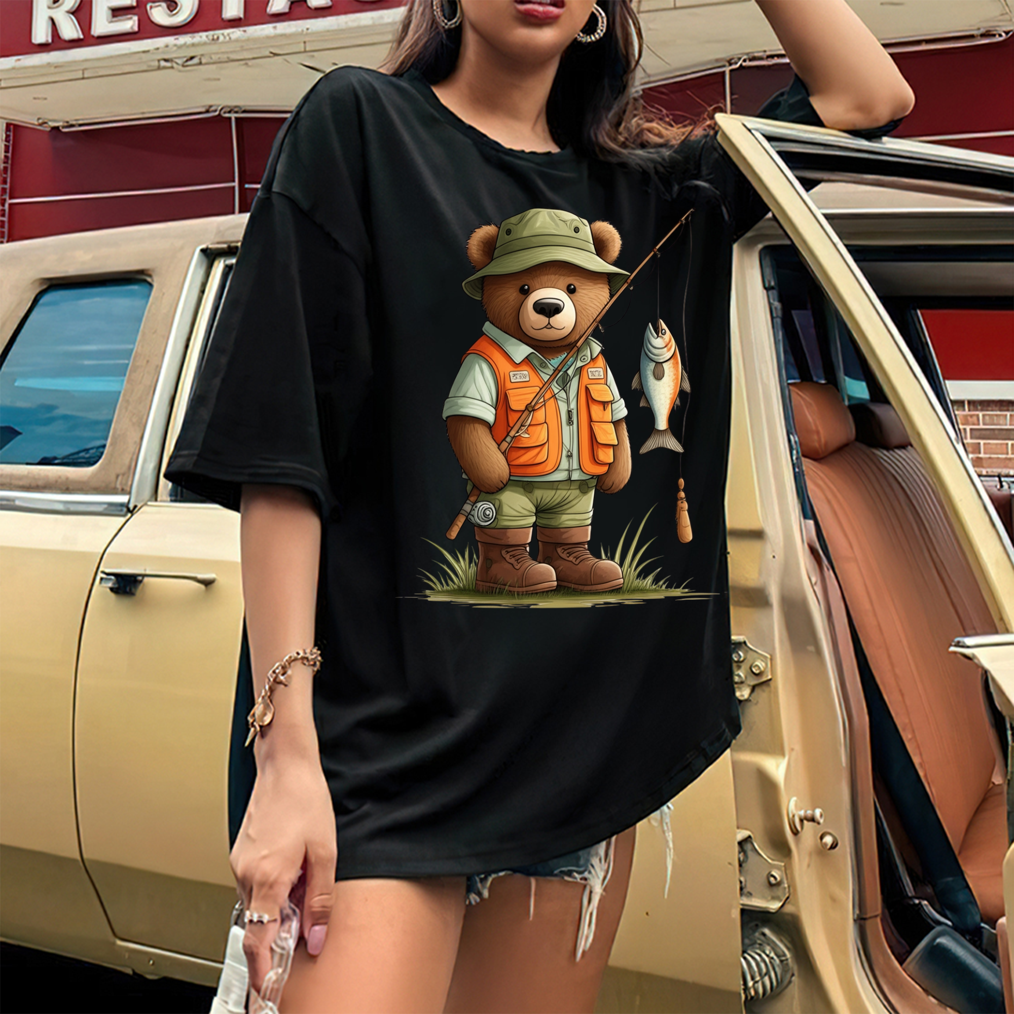 Bearly Fishing T-shirt
