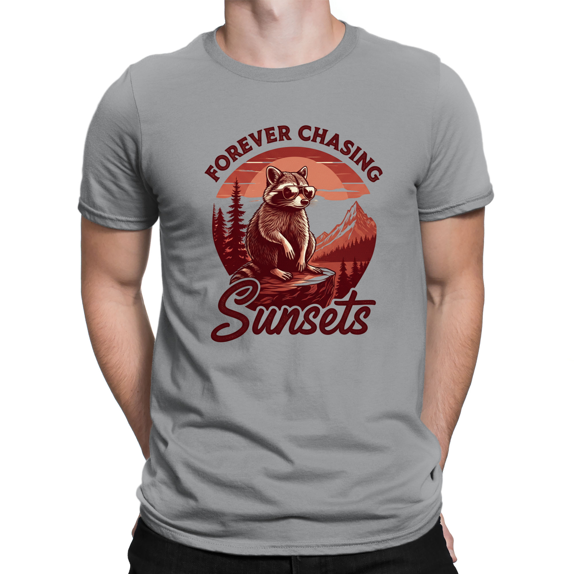Sunset Raccoon Explorer Shirt